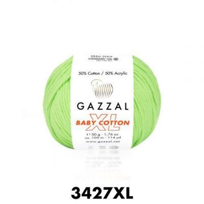 GAZZAL  BABY COTTON XL  3427 - 50% Хлопок, 50% Акрил 50 г/105 м