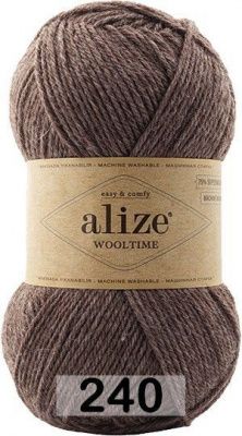 ALIZE WOOLTIME (240); 75% шерсть супервош, 25% полиамид; 100 г / 200 м